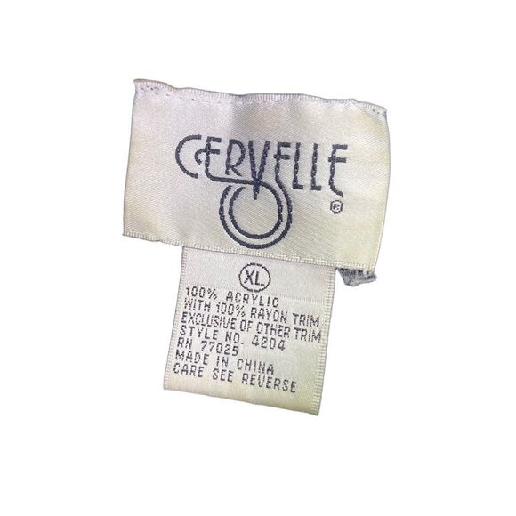 Vintage Cervelle Embellished Long Cardigan Sweater Size XL Lace Trim 80s 90s - Picture 3 of 6